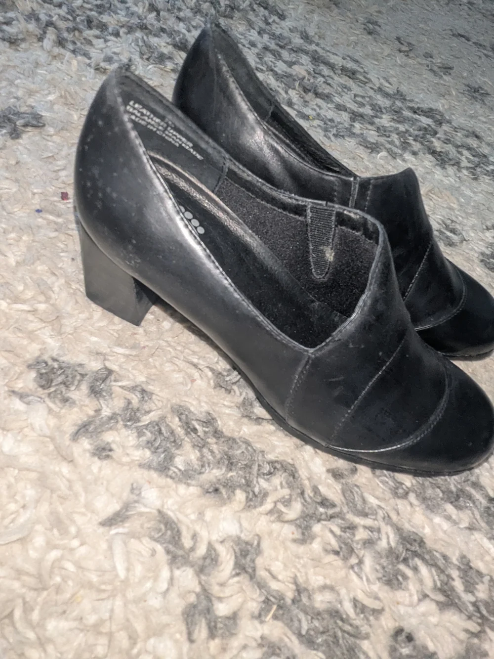 Spring Step Black Slip-On Low Heel Pumps